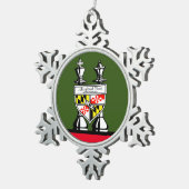 MARYLAND SCHAAK TIN SNEEUWVLOK ORNAMENT (Rechts)