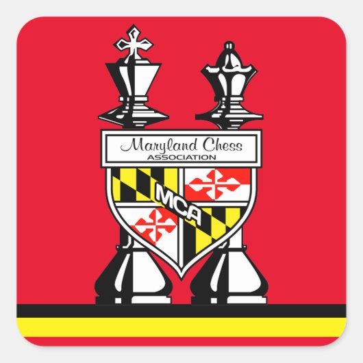 MARYLAND SCHAAK VIERKANTE STICKER (Voorkant)
