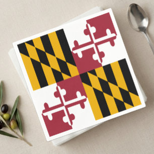 Maryland servetten, Maryland vlag feestje Servet