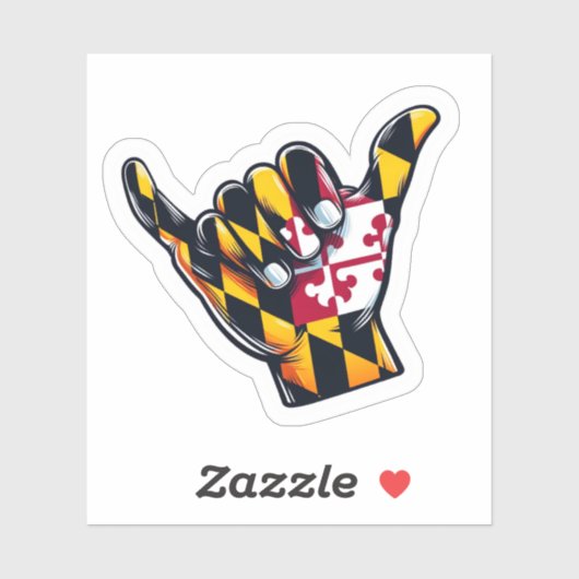 MARYLAND SHAKA HAND STICKER (Vel)