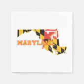 Maryland Shaped Marylander Old Line State Vlag Servet (Voorkant)