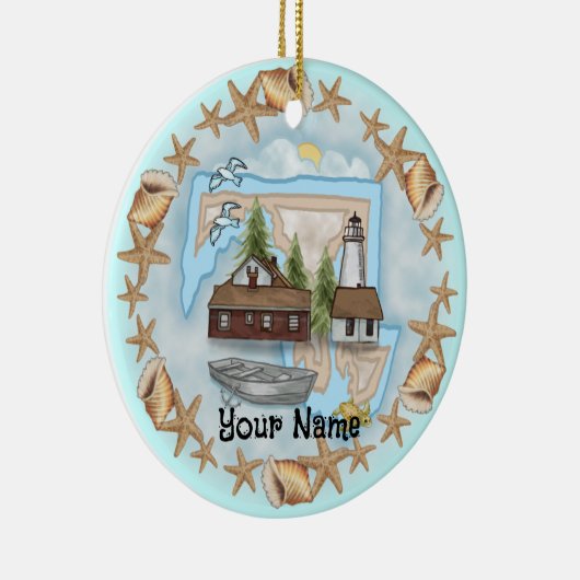 Maryland Shells Lighthouse Ornament (Rechts)