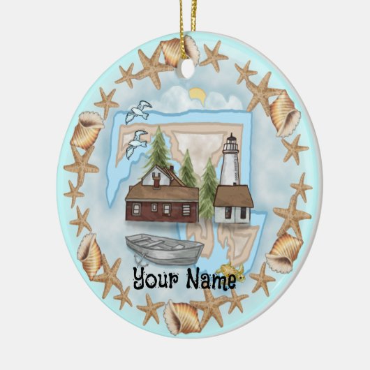 Maryland Shells Lighthouse Ornament (Links)