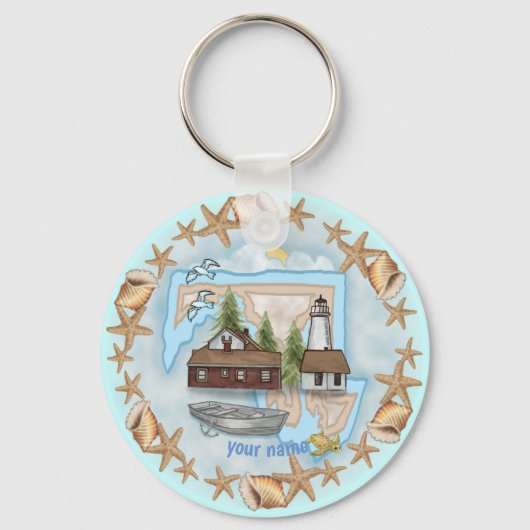 Maryland Shells Vuurtoren sleutelhanger (Voorkant)