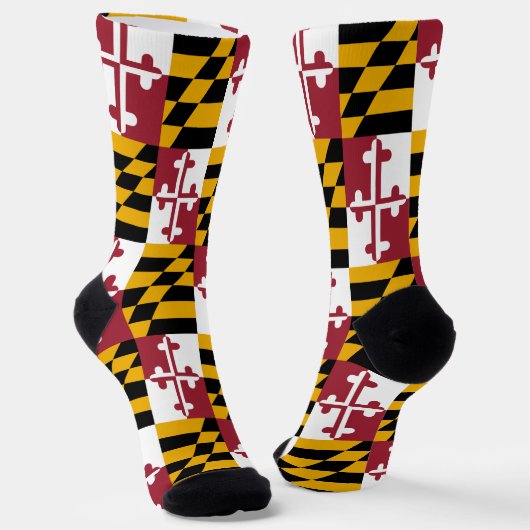 Maryland sokken, Maryland Flag, patriottisch Sokken (Gebogen)