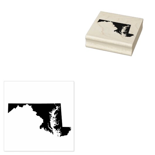 Maryland Solid Rubber Art Stamp Rubberstempel (Gestempeld)