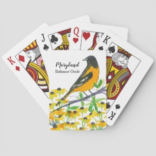 Maryland Souvenir Baltimore Oriole Bird Pokerkaarten