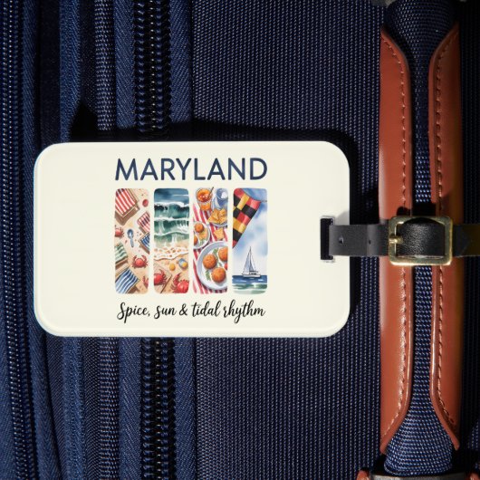 Maryland – Spice, Sun & Tidal Rhythm Bagagelabel (Voorkant Insitu 4)