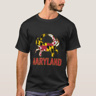 Maryland Staat Vlag Maryland Staat Blauwe Krab Vla T-shirt