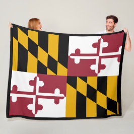 Maryland Staat Vlag Print Patriot Fleece Deken