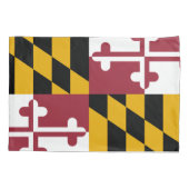 Maryland Staat Vlag Print Patriot Kussensloop (Achterkant)