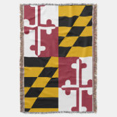 Maryland Staat Vlag Print Patriottisch Deken (Voorkant Verticaal)