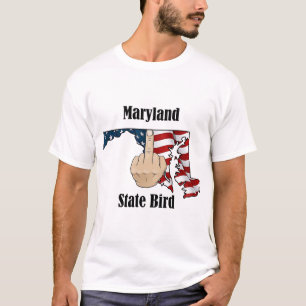 Maryland staat vogel T-shirt middelvinger vlag
