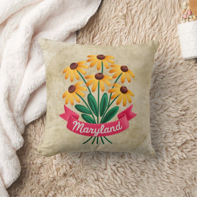 Maryland Staatsbloemen Embleem Kussen (Deken)