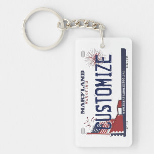 Maryland staatsvergunning bord sleutelhanger