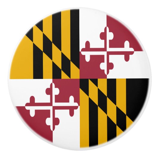 Maryland Staatsvlag Keramische Knop (Voorkant)