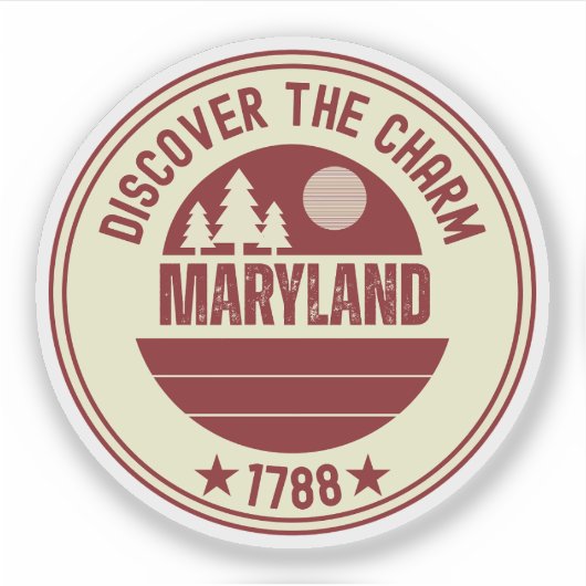 Maryland Staatsvlag - MD Krab Souvenir Sticker (Voorkant)