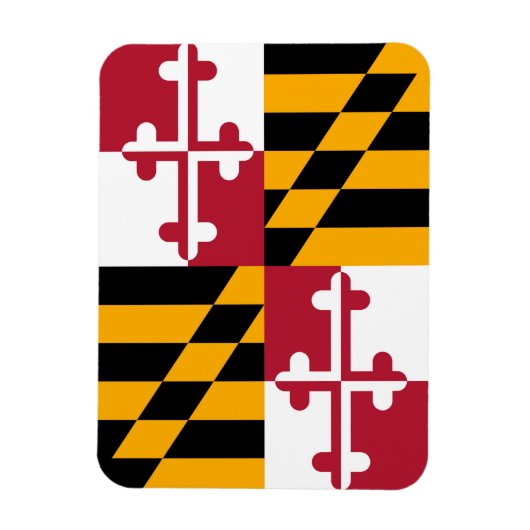 Maryland Staatsvlag Ontwerp Decoratie Magneet (Verticaal)