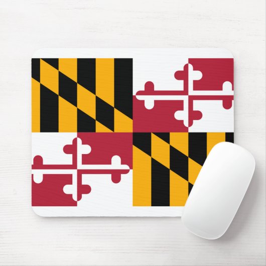 Maryland Staatsvlag Ontwerp Muismat (Met muis)