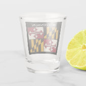 Maryland Staatsvlag  Shot Glas (Achterkant)