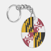 Maryland Staatsvlag Sleutelhanger (Voorkant Links)