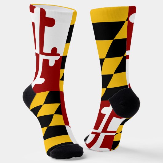 Maryland staatsvlag sokken (Gebogen)
