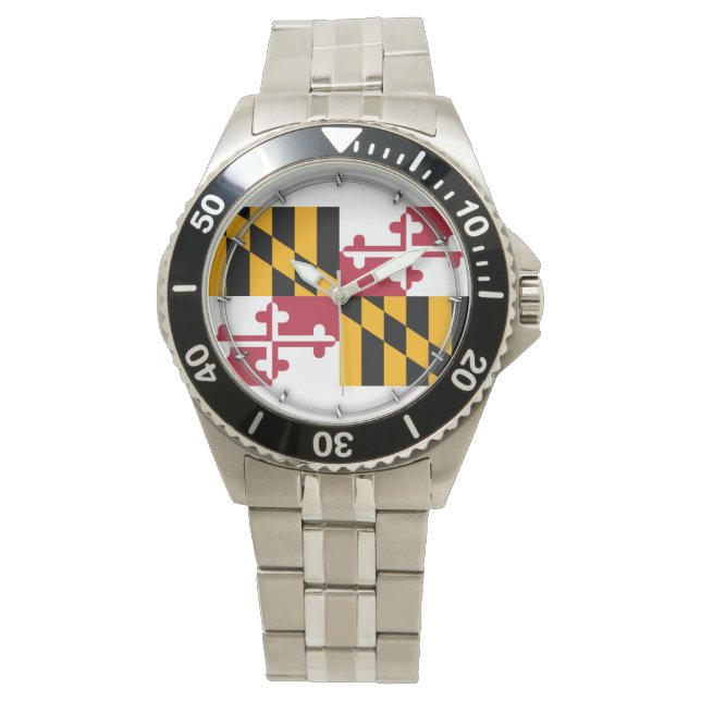 Maryland Staatsvlagontwerp Horloge (Voorkant)