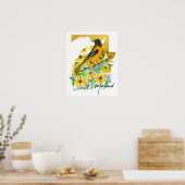 Maryland Staatsvorm Baltimore Oriole Susans Poster (Keuken)