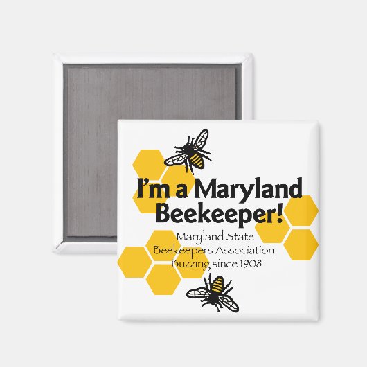 Maryland State Beekeepers Association Magnet (Voorkant / Achterkant)