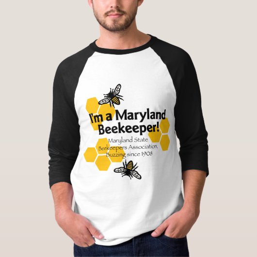 Maryland State Beekeepers Association Raglan Shirt (Voorkant)