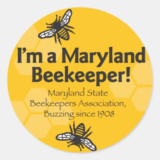 Maryland State Beekeepers Association Sticker (Voorkant)