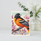 Maryland State Bird Baltimore Oriole Briefkaart (Staand voorkant)