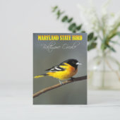 Maryland State Bird - Baltimore Oriole Briefkaart (Staand voorkant)