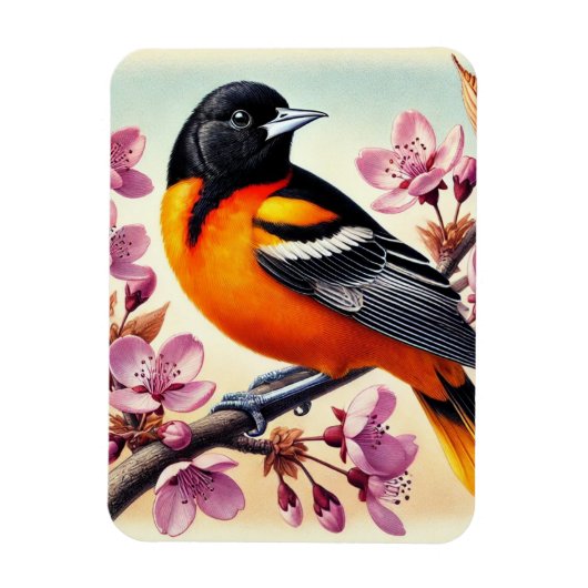 Maryland State Bird Baltimore Oriole Magneet (Verticaal)