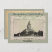 Maryland State Capital Building 1908 Briefkaart (Voorkant / Achterkant)
