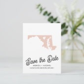 MARYLAND State Destination Wedding any COLOR! Aankondigingskaart (Staand voorkant)