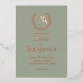 Maryland State Destination Wedding Folie Uitnodiging (Voorkant)