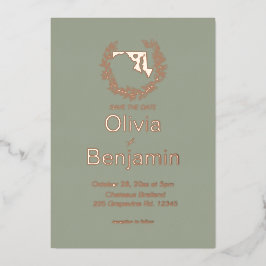 Maryland State Destination Wedding Folie Uitnodiging