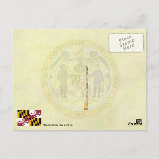 Maryland State Flag and Seal Briefkaart (Achterkant)