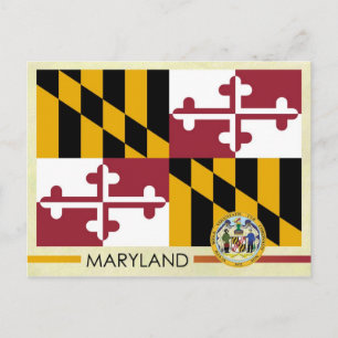 Maryland State Flag and Seal Briefkaart