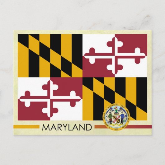 Maryland State Flag and Seal Briefkaart (Voorkant)