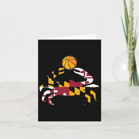 Maryland State Flag Blauwe Krab Pride met Bysketby Kaart (Voorkant)