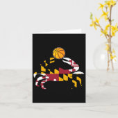 Maryland State Flag Blauwe Krab Pride met Bysketby Kaart (Gele Bloem)