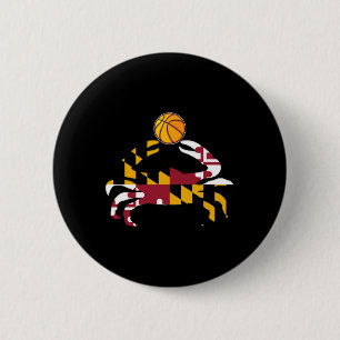 Maryland State Flag Blauwe Krab Pride met Bysketby Ronde Button 5,7 Cm