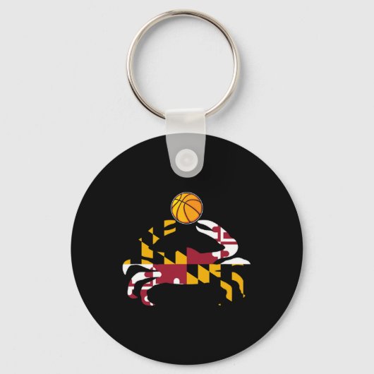 Maryland State Flag Blauwe Krab Pride met Bysketby Sleutelhanger (Voorkant)