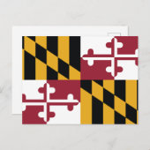 Maryland State Flag Calvert Crossland Briefkaart (Voorkant / Achterkant)