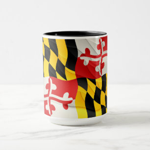Maryland State Flag Coffee Mok met golfontwerp