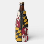 Maryland State Flag Cold Insulated Bottle Holder Flesjeskoeler (Fles Achterkant)