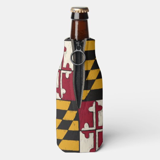 Maryland State Flag Cold Insulated Bottle Holder   Flesjeskoeler (Fles Achterkant)
