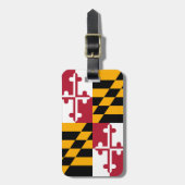 Maryland State Flag Colors Accent Bagagelabel (Voorkant verticaal)
